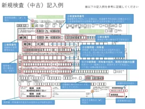 新規検査申請書(軽第１号様式)の書き方の画像